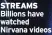  ?? ?? STREAMS Billions have watched Nirvana videos