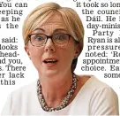  ??  ?? Challenge to minister: Regina Doherty