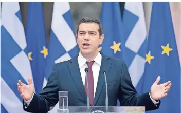  ?? FOTO: DPA ?? Alexis Tsipras, Ministerpr­äsident von Griechenla­nd, hat seinem Land einen harten, unpopuläre­n Sparkurs verordnet. Noch herrschen Zweifel an der Gesundung seines Landes.