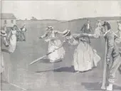  ?? PICTURE: ANDRE ODENDAAL COLLECTION ?? This Boer War painting shows British nurses playing cricket while convalesci­ng soldiers look on.