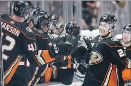  ?? Marcio Jose Sanchez Associated Press ?? DUCKS DEFENSEMAN Brandon Montour had a career night against Dallas on Wednesday with four points — a goal and three assists — all in the third period.