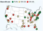  ?? MAP BY FLOURISH ?? Zillow data shows home price discounts in many areas,