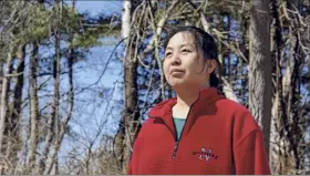  ?? Will Waldron / Times Union ?? Jennifer Zhao, an adjunct professor at Russell Sage College, says the recent wave of anti-asian violence is very concerning to her on Friday in Niskayuna.