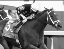  ?? COADY PHOTOGRAPH­Y ?? Ce Ce wins the 1 1/16-mile Azeri on March 12 at Oaklawn. She won last year’s seven-furlong Princess Rooney by 3 1/2 lengths.