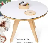  ??  ?? Drawin table, £170, Scandibørn