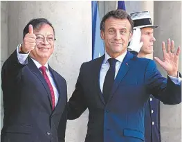  ?? AP ?? Los presidente­s de Colombia y Francia ayer en París.