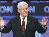  ?? Evan Vucci / AP ?? Former House Speaker Newt Gingrich