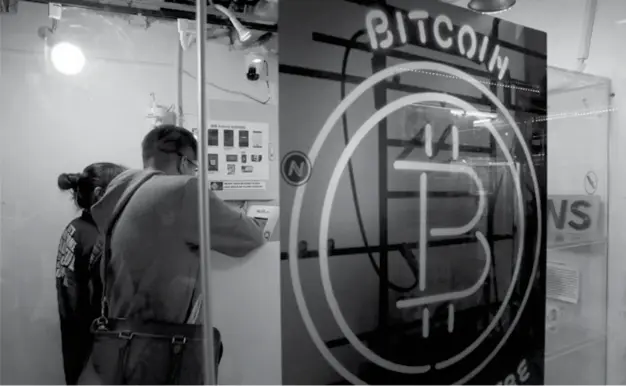  ??  ?? Going mainstream. While most people in the country are still getting used to the idea of bitcoin, its use has become more common in other countries. This ATM in Hong Kong is for bitcoin. The launch of a US futures contract underscore­s the virtual...