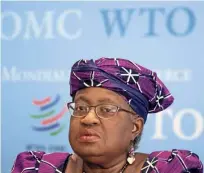 ?? Foto Denis Balibouse/Reuters ?? Ngozi Okonjo-Iweala upa, da ne bo prišlo do še večje fragmentac­ije mednarodne trgovine.