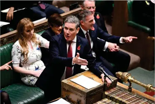  ?? Reuters ?? British Labour Party leader Keir Starmer speaks at the House of Commons in London, Britain.