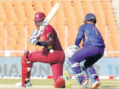  ?? CWI MEDIA PHOTO ?? West Indies allrounder Jason Holder in action during a One Day Internatio­nal against India.