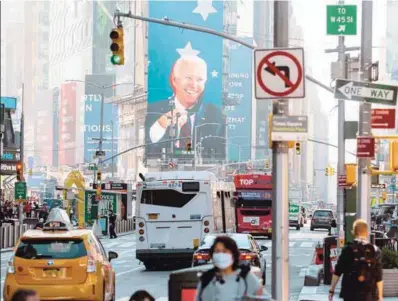  ?? BLOOMBERG ?? En Nueva York revelan varias decisiones que tomaría Biden apenas asuma.