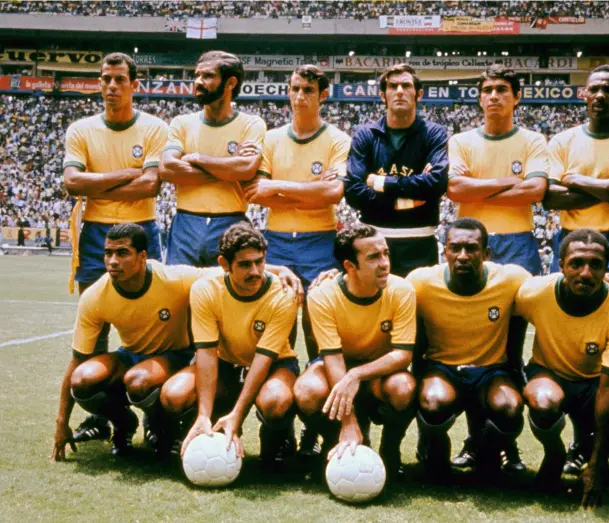  ??  ?? Clockwise from
below Jairzinho, Rivelino & Co. left sides spellbound en route to 1970 World Cup glory; and had a titanic early tussle with holders England; Pele’s decision to return was wise; Ronaldinho is one of four Ballon d’or boys from Brazil