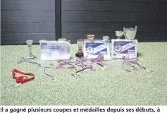  ?? Aymeric FIGUEIREDO ?? Il a gagné plusieurs coupes et médailles depuis ses débuts, à six ans.