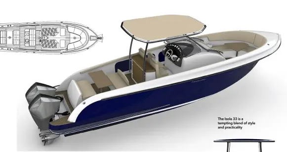  ??  ?? The Isola 33 is a tempting blend of style and practicali­ty