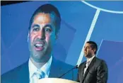  ?? ETHAN MILLER/GETTY ?? FCC Chairman Ajit Pai is pushing to gut 2015 net neutrality rules, a move backed by internet service providers.