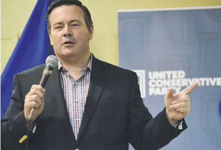  ?? DAVID FEIL ?? If he becomes premier of Alberta, United Conservati­ve Party Leader Jason Kenney said there would be “serious consequenc­es” for B.C. if it blocks the Trans Mountain project.