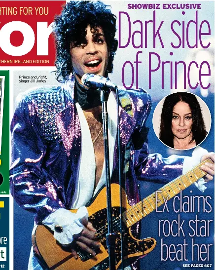  ?? ?? Prince and, right, singer Jill Jones