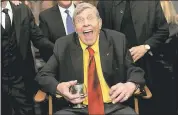  ?? THE ASSOCIATED PRESS FILE ?? Jerry Lewis interacts with the press before his 90th birthday celebratio­n in New York in 2016. Lewis died Sunday, according to his publicist. He was 91.