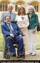  ?? ?? Kate with husband Derek Draper and her parents Gordon and Marilyn, after receiving an MBE in June 2023