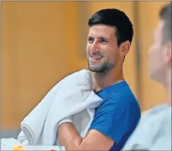  ?? ?? Novak Djokovic, durante un entrenamie­nto en Innsbruck.