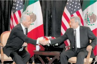  ?? /REUTERS ARCHIVO ?? Joe Biden y Andrés Manuel López Obrador se reunieron un 5 de marzo de 2012