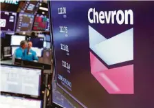  ?? Richard Drew / Associated Press ?? Chevron Corp. acquired Noble Energy in a $4.1 billion all-stock transactio­n that closed in October. It was one of the biggest deals in the oil industry last year.