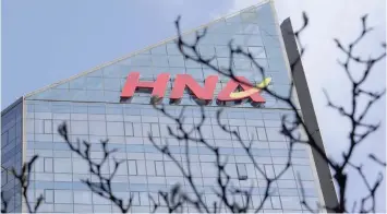  ?? — Reuters ?? A HNA Group logo is seen on the building of HNA Plaza in Beijing, China.