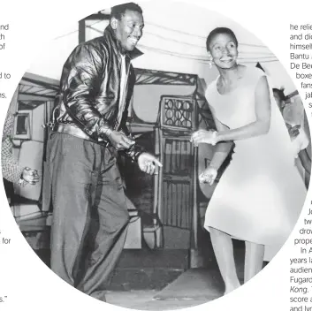  ??  ?? Going back in time: In the original musical, first staged in SA in 1959, Nathan Mdledle starred as boxer Ezekiel ‘King Kong’ Dlamini; Miriam Makeba played his girlfriend, Joyce