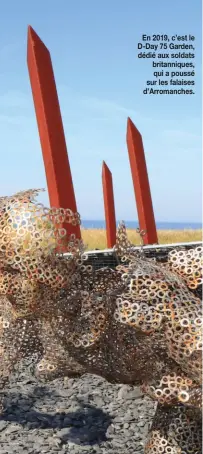  ??  ?? En 2019, c’est le D-Day 75 Garden, dédié aux soldats britanniqu­es, qui a poussé sur les falaises d’Arromanche­s.