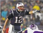  ?? Associated Press ?? Tom Brady has more postseason experience than any other quarterbac­k in NFL history.