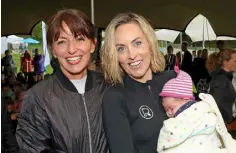  ??  ?? FIT FOR PURPOSE: Clockwise from left; Hollywood celebrity trainer Simone De La Rue, aka ‘Body by Simone’; presenter Davina McCall with Kathryn Thomas and her new baby Ellie and Aisling Frawley enjoy the fun at Wellfest 2018 at Royal Hospital...