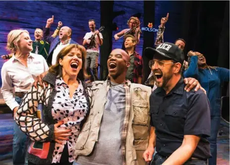  ?? MIRVISH PRODUCTION­S ?? Earlier this year, Come From Away played in Gander, N.L., where cast members met their real-life counterpar­ts. It runs in Toronto from Tuesday until Jan. 8.