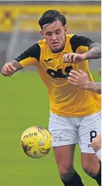  ?? Picture: Kim Cessford. ?? Ross Brown, who was bundled over for the penalty that gave the Fifers victory over Peterhead.