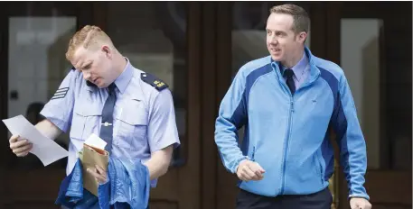  ??  ?? Sergeant Michael Kelly and Garda Tony Lavin who went to the hotel after receiving a report of the alleged hotel room assault