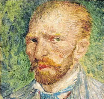  ?? FOTO: STÄDELMUSE­UM FRANKFURT ?? Das Städel in Frankfurt präsentier­t vom 23. Oktober 2019 bis 16. Februar 2020 das Werk Vincent van Goghs – hier ein Ausschnitt aus seinem Selbstport­rät von 1887.