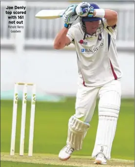  ?? Picture: Barry
Goodwin ?? Joe Denly top scored with 161 not out