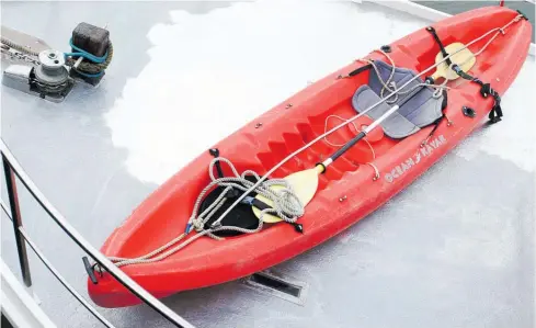  ?? Photo / John Stone ?? A splash of colour on a grey day at the Whanga¯rei Town Basin.