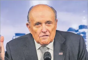  ?? Picture: REUTERS/FILE ?? Former New York City mayor Rudy Giuliani delivers remarks on the September 11 attacks during a news conference in New York, US.