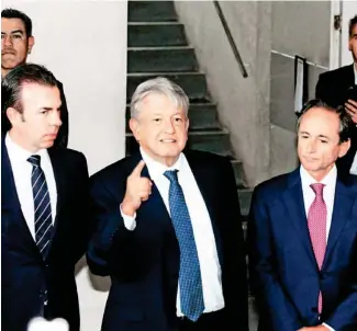  ?? /ERNESTO MUÑOZ ?? El Presidente electo se reunió con empresario­s en el Club de Empresario del Bosque