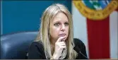  ?? LANNIS WATERS / THE PALM BEACH POST ?? County Mayor Melissa McKinlay, shown in January, shut down all public comment at an informatio­nal meeting Aug. 21.