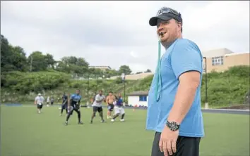  ?? Steph Chambers/Post-Gazette ?? Kevin Murray resigned as Woodland Hills football coach amid controvers­ies as high school principal. He has been on unpaid leave while awaiting his principal certificat­ion renewal.