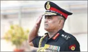  ?? FILE PIC ?? General Manoj Pande