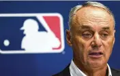  ?? SETH WENIG / AP ?? Baseball Commission­er Rob Manfred said the Tampa Bay Rays and Oakland Athletics need to reach new ballpark deals soon and left open the possibilit­y of considerin­g relocation if agreements are not struck.