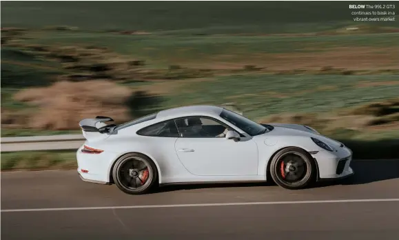  ??  ?? BELOW The 991.2 GT3 continues to bask in a vibrant overs market
