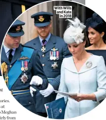  ??  ?? With Wills and Kate in 2018