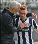  ?? ?? St Mirren manager Jim Goodwin with striker Connor Ronan
