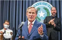  ?? Ricardo B. Brazziell / Austin American-statesman ?? Democrats and even some conservati­ves have bemoaned their lack of input on pandemic rules that Gov. Greg Abbott enacted.