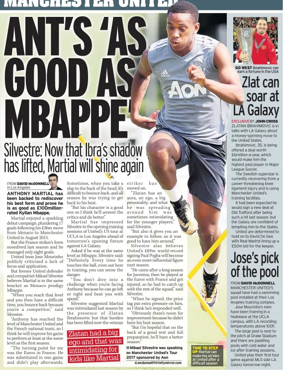  ??  ?? TIME TO STEP UP Martial can make big strides at United after a difficult season