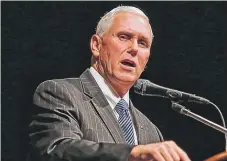  ?? | THE INDIANAPOL­IS STAR, KELLY WILKINSON/VIA AP ?? Indiana Gov. Mike Pence
